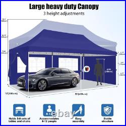 10'x20' Pop up Canopy Heavy Duty Party Tent Outdoor Waterproof Commercial Gazebo