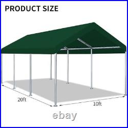 10'x20' Upgraded Carport Replacement Top Canopy Cover for Car 10x20 Green