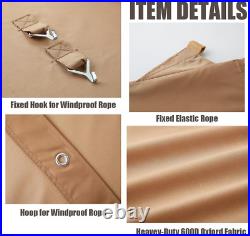 10'x20' Waterproof Carport Canopy Cover with UV Protection Light Brown