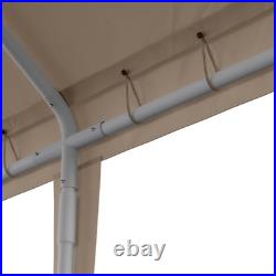 10'x20' Waterproof Carport Canopy Cover with UV Protection Light Brown