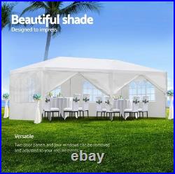 10'x20' Wedding Party Canopy Tent Outdoor Gazebo With Six Removable Sidewalls