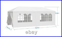 10'x20' Wedding Party Canopy Tent Outdoor Gazebo With Six Removable Sidewalls