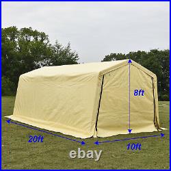 10'x20'x8' Carport Canopy Storage Shed Auto Tent Car Shelter with Steel Frame
