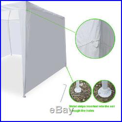 10' x30' BBQ Gazebo Pavilion White Canopy Wedding Party Tent With Side Walls