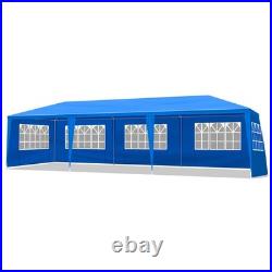 10'x30' Blue Waterproof Party Tent with8 Removable Sidewalls for Wedding Outdoor