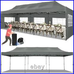 10'x30' Canopy Heavy Duty Pop Up Tent Outdoor Gazebo Instant Shelter 8 Sidewalls