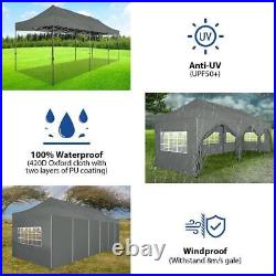 10'x30' Canopy Heavy Duty Pop Up Tent Outdoor Gazebo Instant Shelter 8 Sidewalls