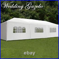 10'x30' Gazebo Canopy Wedding Party Tent Events 8 Removable Walls White Outdoor