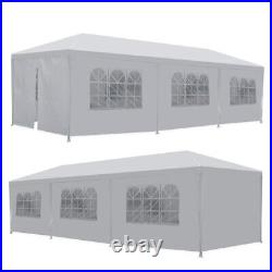 10'x30' Gazebo Canopy Wedding Party Tent Events 8 Removable Walls White Outdoor