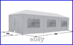 10'x30' Gazebo Canopy Wedding Party Tent Events 8 Removable Walls White Outdoor