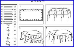 10'x30' Gazebo Canopy Wedding Party Tent Events 8 Removable Walls White Outdoor