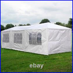 10'x30' Gazebo Canopy Wedding Party Tent Events 8 Removable Walls White Outdoor