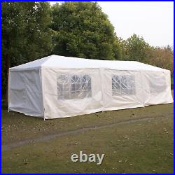 10'x30' Gazebo Canopy Wedding Party Tent Events 8 Removable Walls White Outdoor