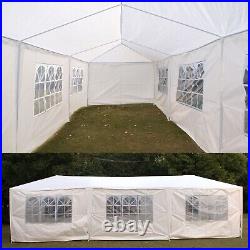 10'x30' Gazebo Canopy Wedding Party Tent Events 8 Removable Walls White Outdoor