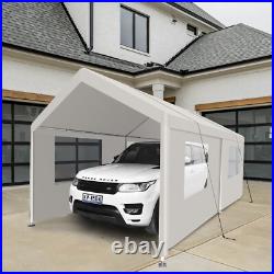 10'x30' Outdoor White Carport Heavy Duty Canopy Shed Garage Storage Shelter 10'x30' Outdoor White Carport Heavy Duty Canopy Shed Garage Storage Shelter