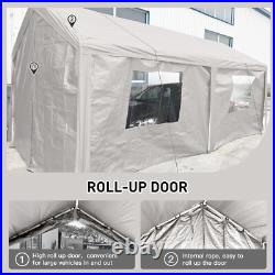 10'x30' Outdoor White Carport Heavy Duty Canopy Shed Garage Storage Shelter