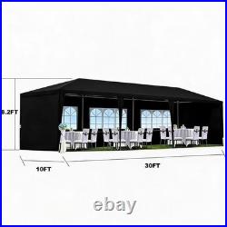 10'x30' Party Tent Heavy Duty Waterproof Outdoor Wedding Tent 8 Remove Sidewalls