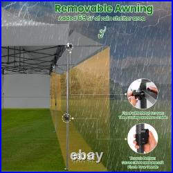 10'x30' Pop Up Canopy Tent with Awning Heavy Duty Waterproof Commercial Gazebo