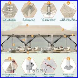 10'x30' Pop up Canopy Heavy Duty Tent with Mosquito Net Outdoor Instant Gazebo