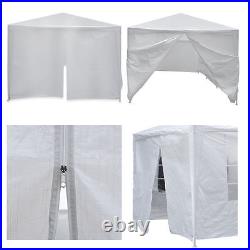 10' x30' White Canopy Wedding Party Tent BBQ Gazebo Pavilion With Side Walls
