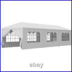 10'x30' White Outdoor Gazebo Canopy Wedding Party Tent 8 Removable Walls 8
