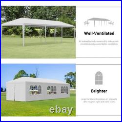 10'x30' White Outdoor Gazebo Canopy Wedding Party Tent 8 Removable Walls 8