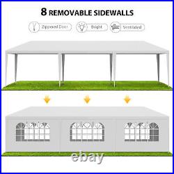 10'x30' White Wedding Party Tent Gazebo Canopy Tent Shelter withRemovable Sidewall