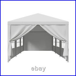 10'x30' White Wedding Party Tent Gazebo Canopy Tent Shelter withRemovable Sidewall