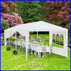 10'x30' White Wedding Party Tent Gazebo Canopy Tent Shelter withRemovable Sidewall