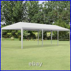 10'x30' White Wedding Party Tent Gazebo Canopy Tent Shelter withRemovable Sidewall