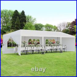 10'x30' White Wedding Party Tent Gazebo Canopy Tent Shelter withRemovable Sidewall