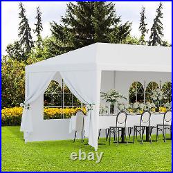 10'x30' White Wedding Party Tent Gazebo Canopy Tent Shelter withRemovable Sidewall