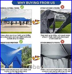 10'x30'pop up Canopy Heavy Duty Tent Outdoor Waterproof Party Gazebo 8 Sidewalls