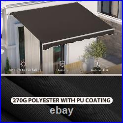 10'x8' Electric Awning Retractable Door Sun Shade Shelter with Remote Control
