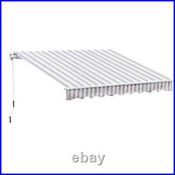 10'x8' Manual Patio Retractable Awning Outdoor Sun Shade for Window Front Door