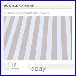 10'x8' Manual Patio Retractable Awning Outdoor Sun Shade for Window Front Door