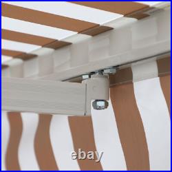 10'x8' Manual Patio Retractable Awning Outdoor Sun Shade for Window Front Door