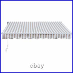10'x8' Manual Patio Retractable Awning Outdoor Sun Shade for Window Front Door
