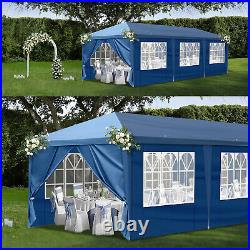 1030ft Outdoor Oxford Fabric Canopy with 8 Sidewalls for Big Parties Blue