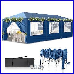 1030ft Outdoor Oxford Fabric Canopy with 8 Sidewalls for Big Parties Blue