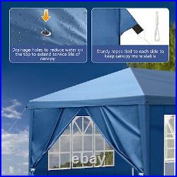 1030ft Outdoor Oxford Fabric Canopy with 8 Sidewalls for Big Parties Blue