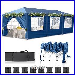 1030ft Outdoor Oxford Fabric Canopy with 8 Sidewalls for Big Parties Blue