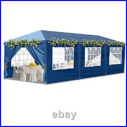 1030ft Outdoor Oxford Fabric Canopy with 8 Sidewalls for Big Parties Blue