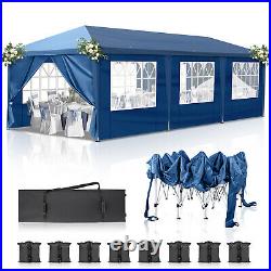 1030ft Outdoor Oxford Fabric Canopy with 8 Sidewalls for Big Parties Blue