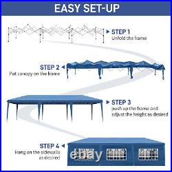 1030ft Outdoor Oxford Fabric Canopy with 8 Sidewalls for Big Parties Blue