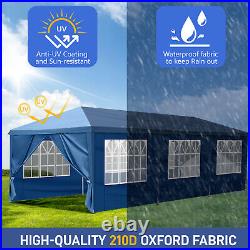 1030ft Outdoor Oxford Fabric Canopy with 8 Sidewalls for Big Parties Blue