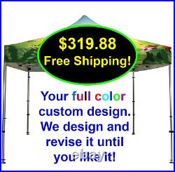10X10 Custom Logo Printed Replacement Pop Up Canopy Party Trade Show Tent Cover