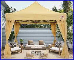 10X10 Easy Pop up Gazebo Canopy Tent with Netting Walls