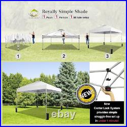 10X10 Pop up Canopy Beach Tent with One Push Setup Easy Outdoor Sun Shade fo