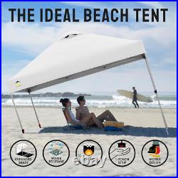 10X10 Pop up Canopy Beach Tent with One Push Setup Easy Outdoor Sun Shade fo